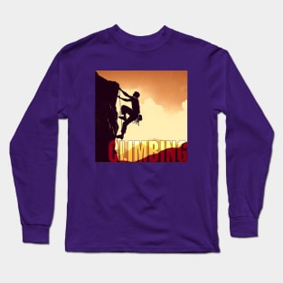 Rock Climbing Silhouette Long Sleeve T-Shirt